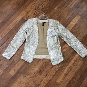 H&M gold sequin blazer